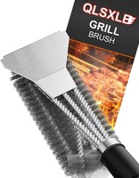 GrillbüRste Edelstahl Schaber Langer Griff DrahtbüRste Gas Holzkohle