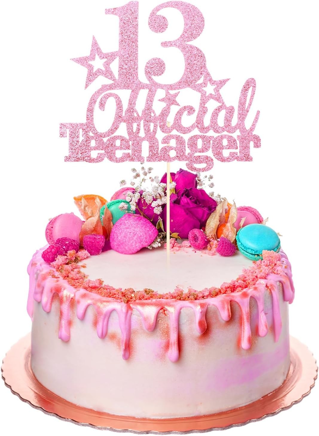 1 Pack 13th Official Teenager Birthday Cake Topper Decorations Glitter Number 1