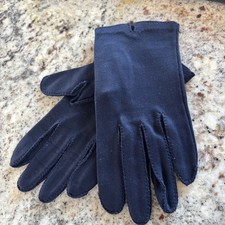 Crescendoe Size 6-1/2 Vintage Navy Blue Gloves