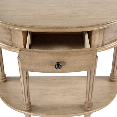 Butler Specialty Company Mozart Wood Demilune Console Table - Antique Beige - Picture 4 of 10