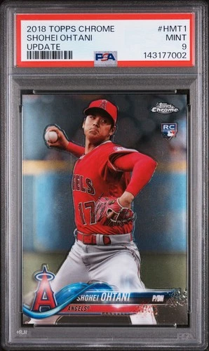 2018 TOPPS CHROME UPDATE #HMT1 SHOHEI OHTANI ROOKIE RC PSA 9