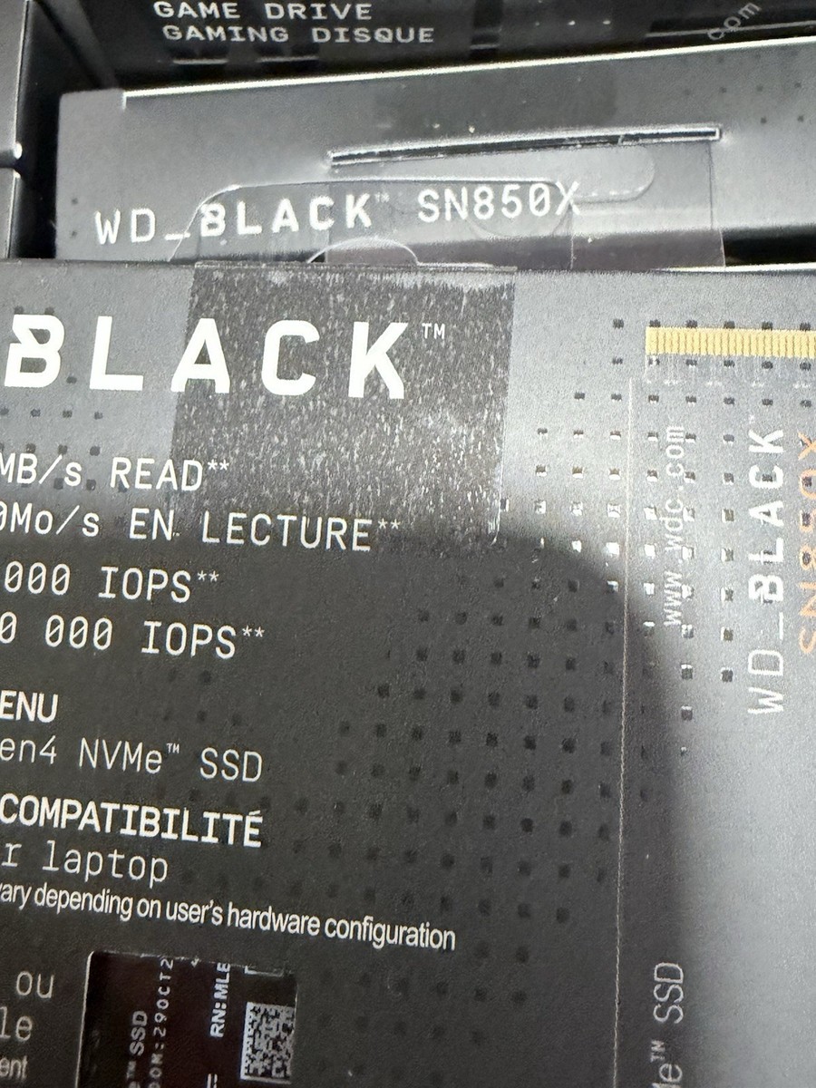 Western Digital WD_BLACK SN850X 4TB NVMe Internal SSD (WDS400T2X0E