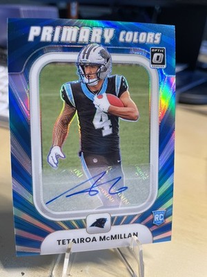 122/199 Tetairoa McMillan 2025 Optic Primary Colors Silver Prizm Auto RC #7 SSP