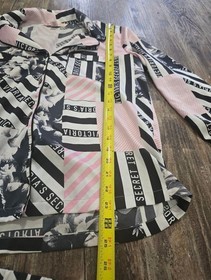 Victoria's Secret Pajama Set Women's Small Long Sleeve Button Up Top & Pants