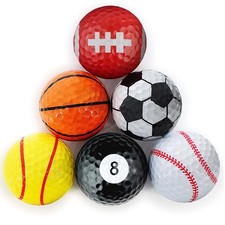 Funny Golf Balls 6 Pack,Colored Golf Balls ,Gag Gift for Golfer,Multicolor