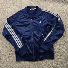 Vintage Todd 1 Track Jacket Mens Medium Blue Full Zip Long Sleeve 80s