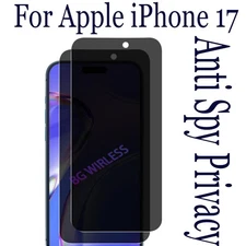 2 Pack For Apple iPhone 17 Only Anti Spy Privacy Tempered Glass Screen Protector