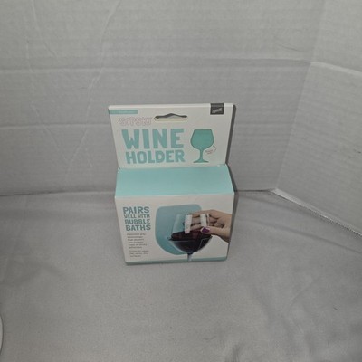 Sipski Wine Holder For Bubble Bath Seafoam Green Shower Grip Cling Wine Holder