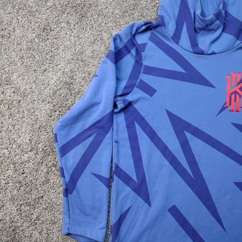 Nike Dri-Fit Kyrie Irving Blue Hooded Pullover Long Sleeve Shirt hoodie Teen XL - Picture 5 of 12