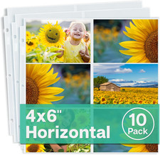 Photo Album Refill Pages 12X12 4X6 Mixed Layout , 25 Pack Holds 250 Pi