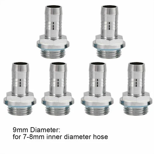 6 Pcs 27mm Barb Fittings Radiators Water Pumps Water Cooling System Kit j