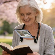 Magnifying Glass with Light for Reading Neck Light Hands Free Book Page Magni...