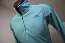 The North Face Fleece Jacket Teal 1/4 Zip Sweater Womens Size Medium
