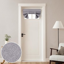 HOMEIDEAS 100 Linen Blackout 26"W x 20"L Pack of 1 , Light Gray