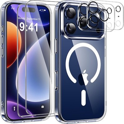 MAGSAFE Hülle für Apple iPhone 17 Pro Max AIR 16E 15 Klar Cover Displayschutz