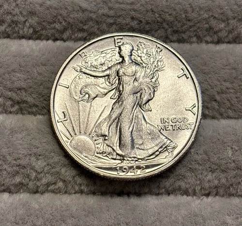 1942-S Silver Liberty Walking Half Dollar Gem BU