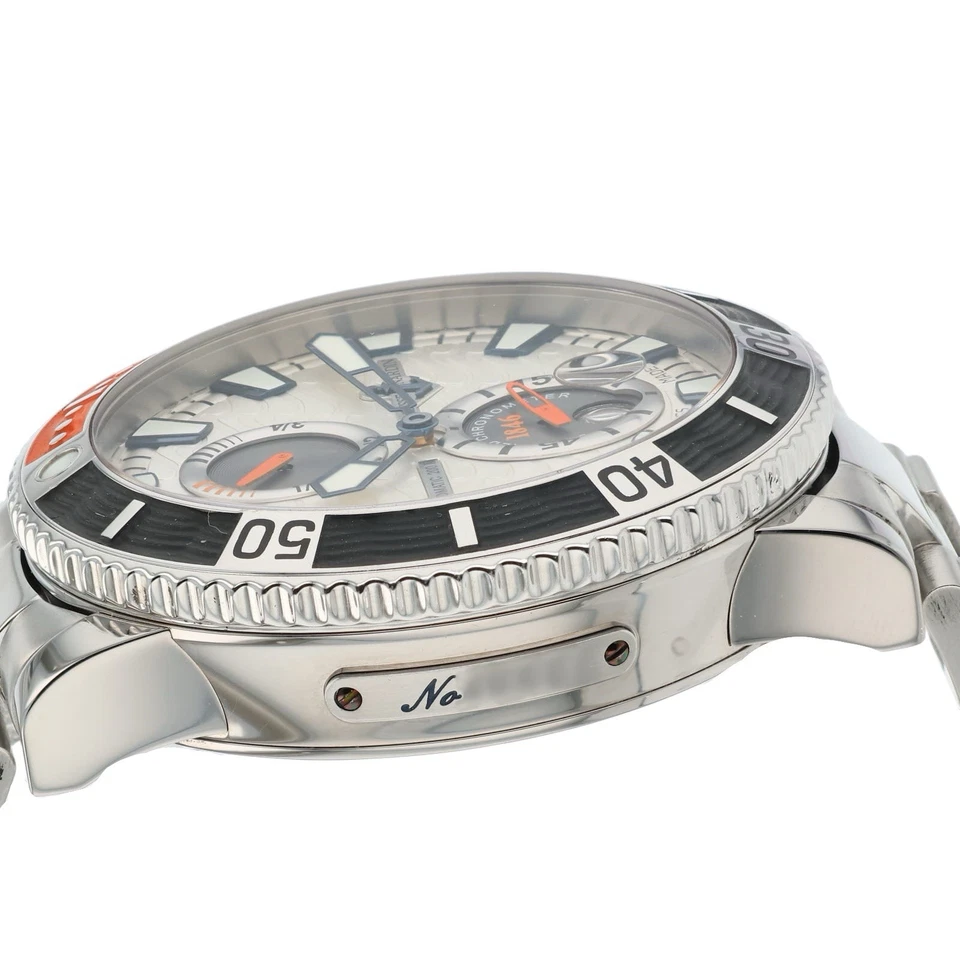 Ulysse Nardin Maxi Marine acero inoxidable esfera plateada 45 mm automático para hombre 263-90 Foto 4 de 4