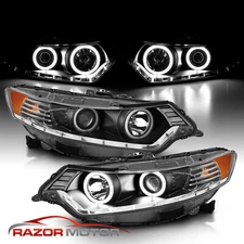 [Dual LED Halo] 2009 2010 2011 2012 2013 2014 For Acura TSX Projector Headlights