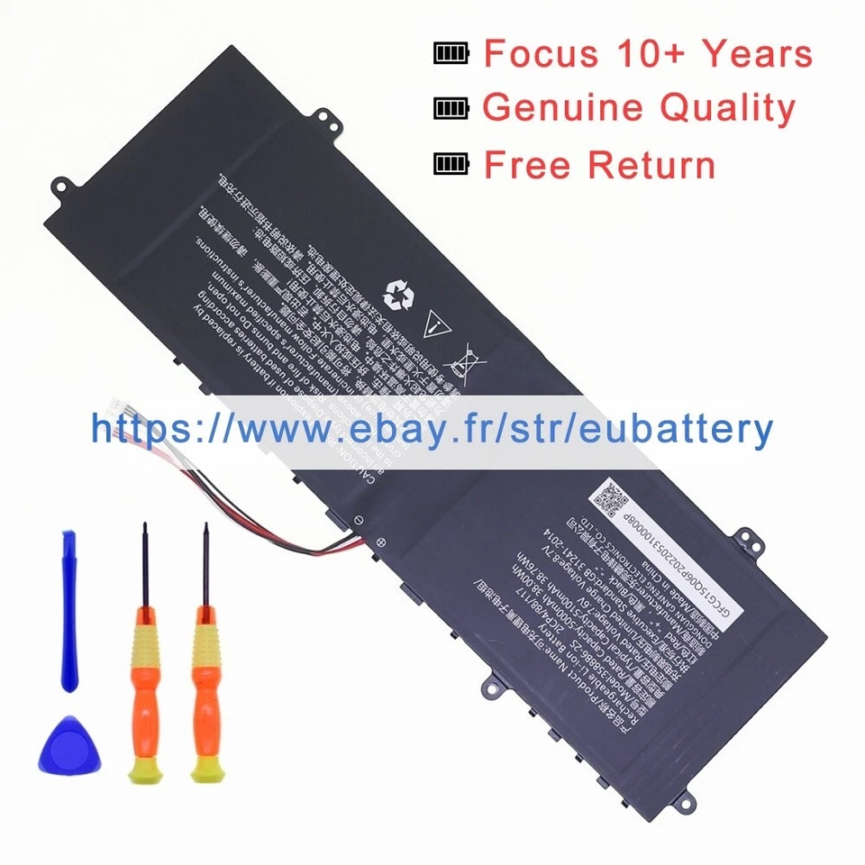 Nueva Batería para Portátil 7.6V 5000mAh 38Wh para Gateway GWNC21524-BL BK GR RD 7 LÍNEAS Foto 3 de 4