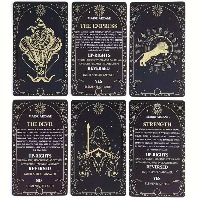 Tarot De Carlotydes Cards Poker Size Divination Fortune Telling Tarot Cards Deck Friend Party Entertainment Board Game Buy cheaply on