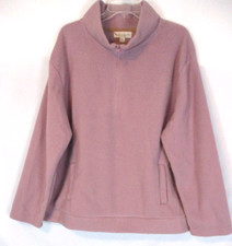 Koolaburra Ugg Sueded Back Sherpa Jacket Sz Xl Mauve 1/4 Zip A386507 Women Dd625