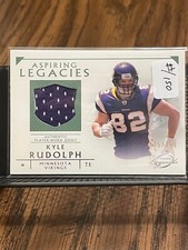 KYLE RUDOLPH 2011 TOPPS LEGENDS ASPIRING LEGACIES ROOKIE RELIC JERSEY PATCH /150