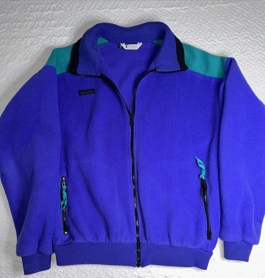 Columbia Sz Lg USA Made Thick Fleece Pile Full Zip Jacket Columbia Sz Lg USA Made Thick Fleece Pile Full Zip Jacket