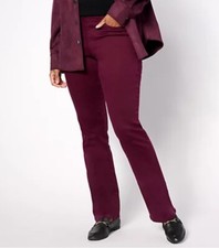 Belle by Kim Gravel Reg TripleLuxe Twill Baby Boot-Cut Jean Winetasting Reg 4 A6