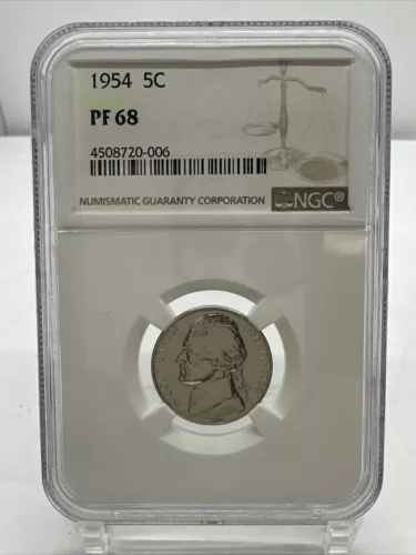 1954 Proof Jefferson Nickel NGC PF 68 4508720-006 BX2 02