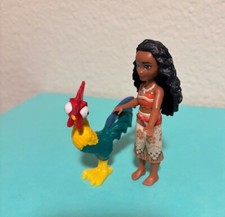 Disney s Moana and Hei Hei Rooster Figures Very Good Condition