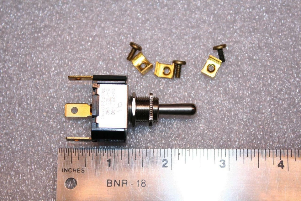 Interruptor de palanca Carling NTE 54-025, SPDT, ENCENDIDO-APAGADO-ENCENDIDO, terminal de pala/tornillo/soldadura Foto 3 de 4