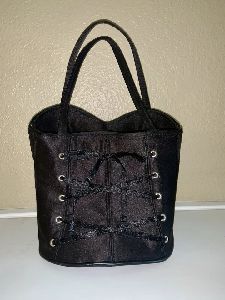 HILLARD & HANSON VINTAGE SUJETADOR 3D BUSTIER CORSÉ BOLSO MONEDERO - Negro y leopardo Foto 2 de 4