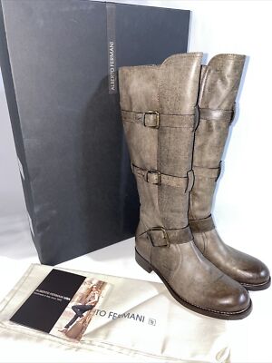 Alberto Fermani Camelot Tortaria Boots Leather Size 6.5 Retail $545