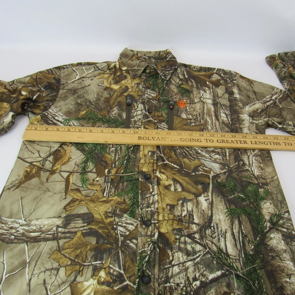Game Winner Shirt Men's M Camo Long Sleeve Fleece Button Up Realtree Hunting - Image 4 of 4