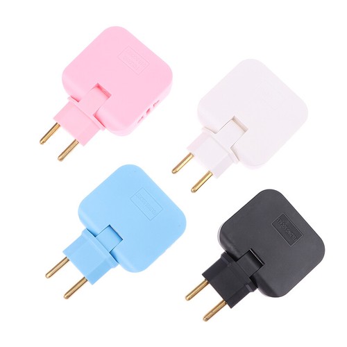 EU Plug 180 Degree Rotary Adapter 3 In 1 Electrical Plug Power Converter - Afbeelding 11 van 19