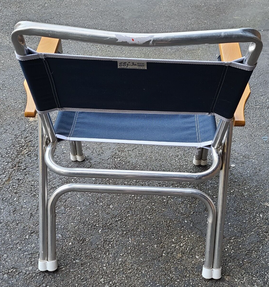 Garelick EezIn Boat Deck Folding Chair Marine Products Nautical Blue