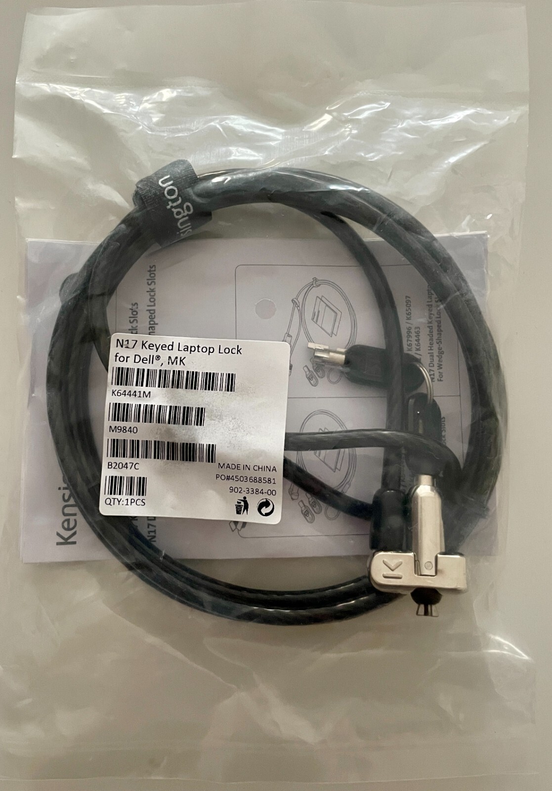 Kensington Slim N17 Keyed Laptop Lock 85896644415 eBay