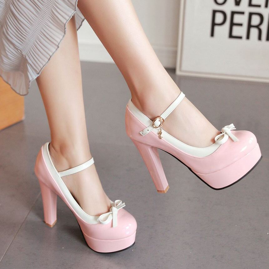 Naturalizer Women's Sweet Bow Tie Round Toe Platform Buckle Strap