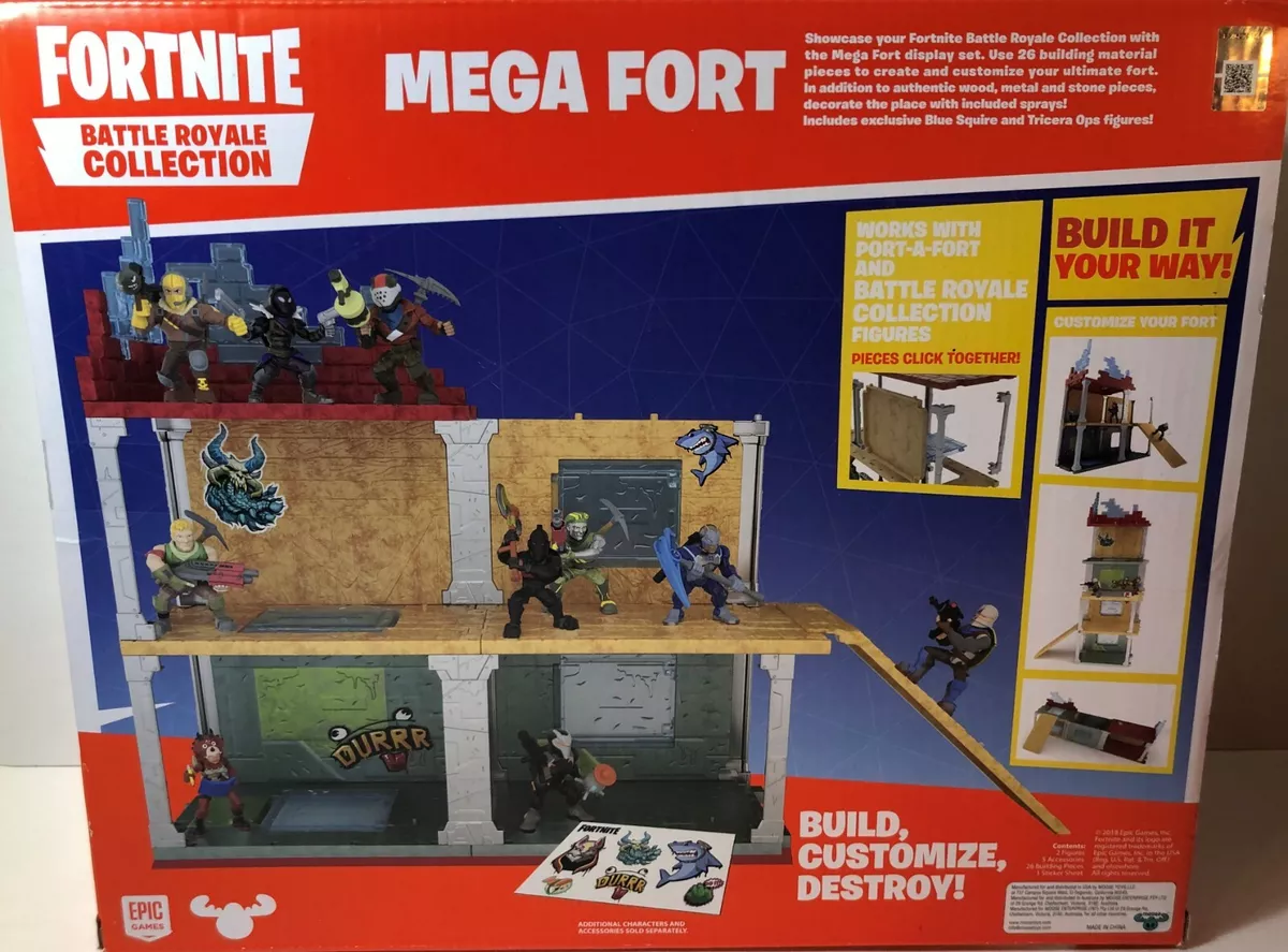 NEW FORTNITE TOYS! MEGA FORT PLAYSET UNBOXING! BUILDING 2 SETS TO MAKE A  GIANT ULTIMATE DIORAMA! 