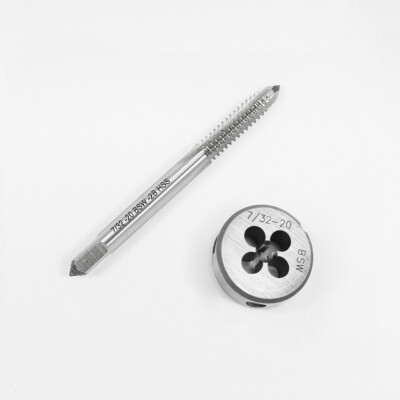 7/32-20 BSW Tap+Die HSS&High Carbon Steel 1'' Overall Diameter Right Hand Thread