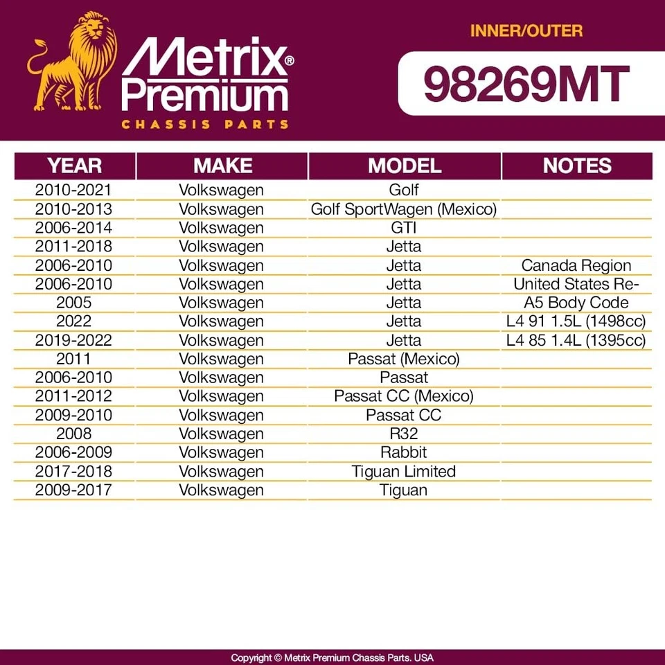 Kit de extremo de barra de amarre interior y exterior delantero para VW Jetta Tiguan Passat GTI Audi Q3 A3 Foto 3 de 4