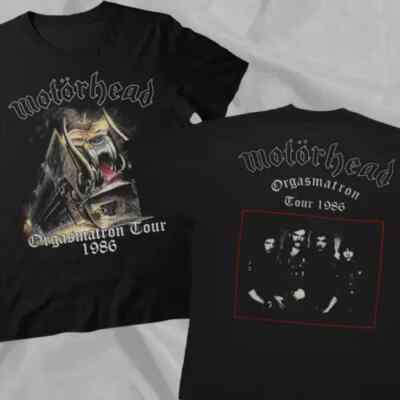 Vintage MOTORHEAD Orgasmatron Black Double Sided T-Shirt.webp