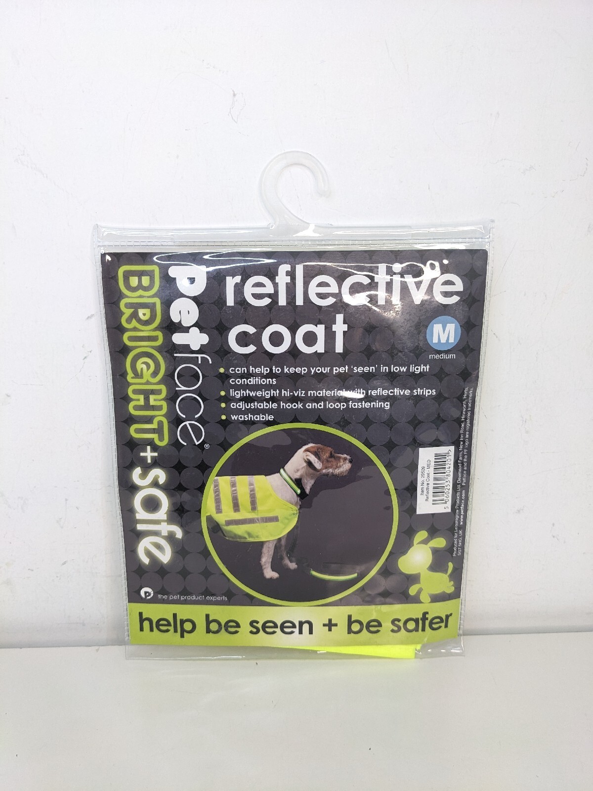 Petface Reflective Dog Coat  Neon Medium Dog New