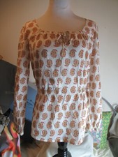 Tory Burch Peasant Blouse Top Women's  Size 4