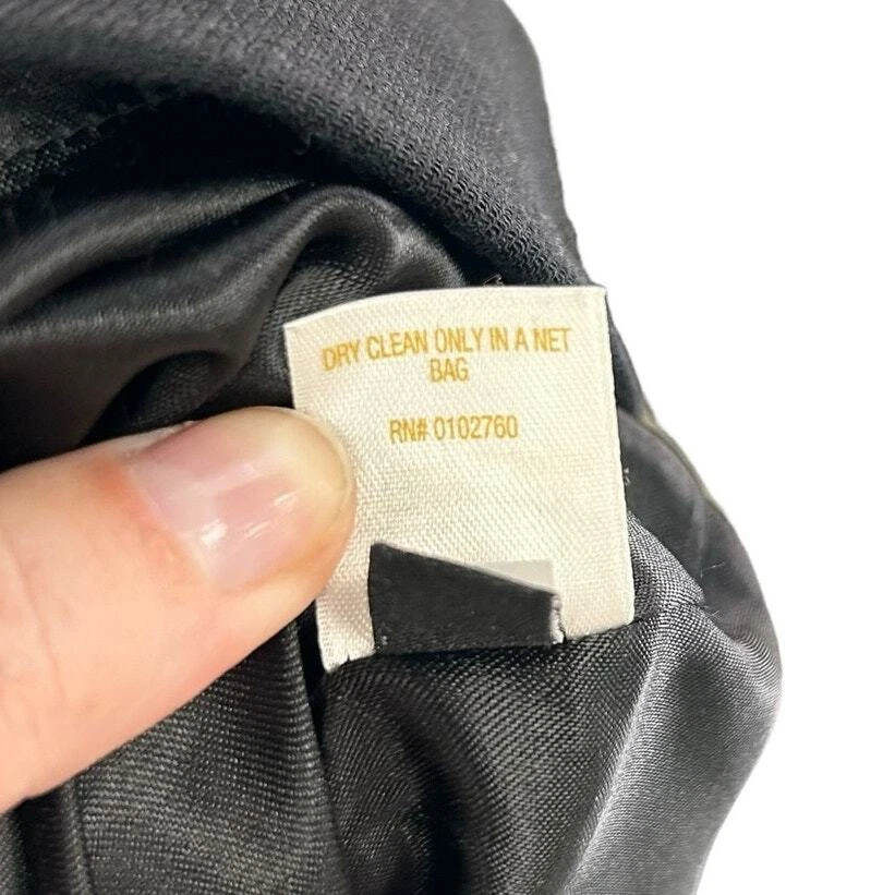 Abito a tubino Kate Spade Genniva nero impreziosito da perline scollo a V misto lana piccolo