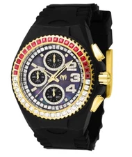 TechnoMarine Cruise Glitz Women's 40mm Black MOP Dial Crystals Watch TM-121203