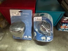 New 2-pack lot Home Impressions chrome shower head 3 spray Function Jet Massage