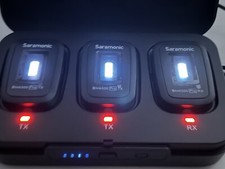 SARAMONIC BLINK 500 Pro 2Tx  1Rx  Charging Case with Class 2 Cable TESTED NICE