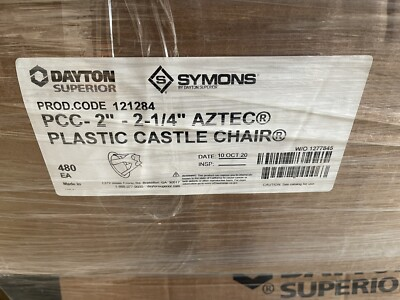 #ad DAYTON SUPERIOR PLASTIC CASTLE CHAIR PCC 2quot; 2 1 4quot; AZTEC 480 CASE $299.99