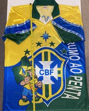 Vintage Brazil Brasil Soccer Futbol Jersey Rumo Ao Penta Rare World Cup